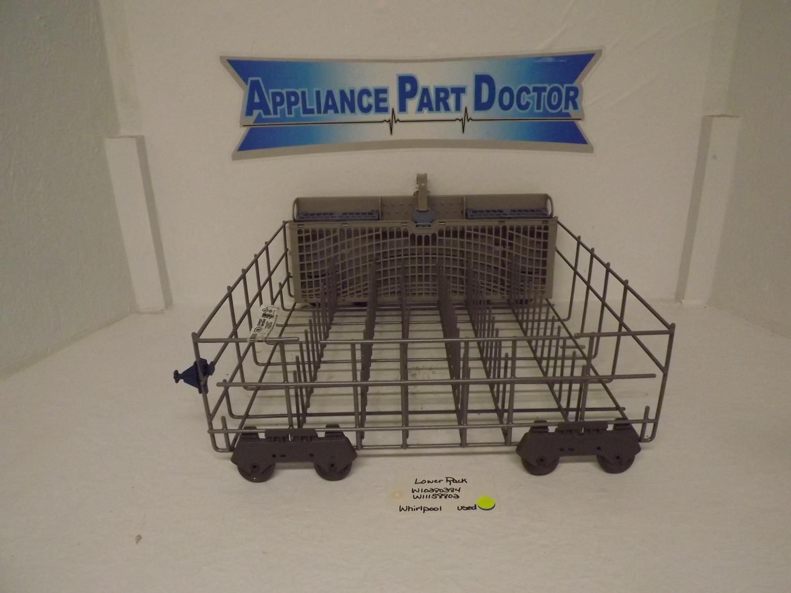 Whirlpool Dishwasher W10380384 W11158802 Lower Rack Used Whirlpool Dishwasher W10380384 W11158802 Lower Rack Used